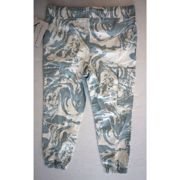 Tinseltown MYB027875C Women's Sz M Blue Marble Skinny Fit Denim Jogger Pants - Picture 2 of 12